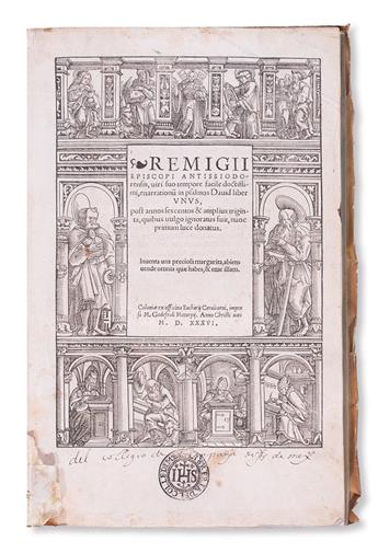 REMIGIUS [i. e., REMI of Auxerre]. Enarrationu[m] in psalmos David liber unus.  1536